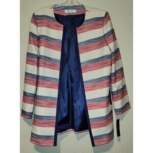 Tahari Arthur S Levine Open Front Blazer Size 12 NWT $149.00 Retail